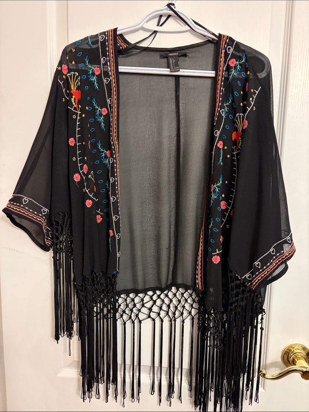 Forever 21 Black Open-Front Cardigan
